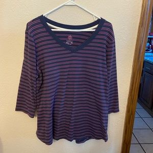 NWOT Isaac Mizrah 3/4 sleeve shirt